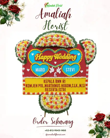 Papan Bunga Pernikahan Duri Pulo